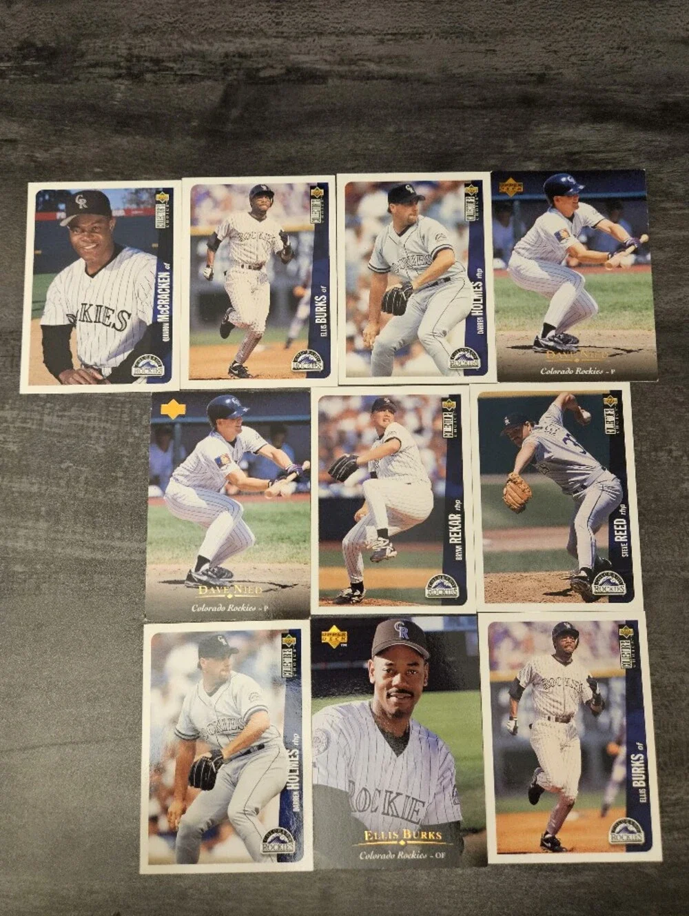 Colorado Rockies Vintage 90s Baseball Card Lot & Patch